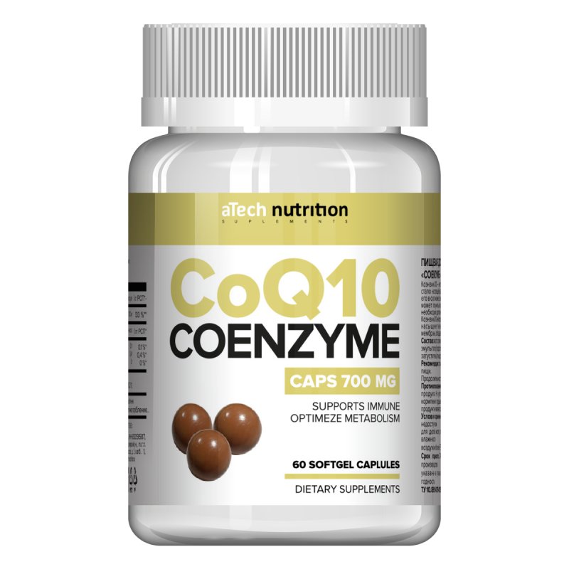 A Tech Nutrition Коэнзим Q10 700 мг, 60 мягких капсул (A Tech Nutrition, Витамины и добавки)