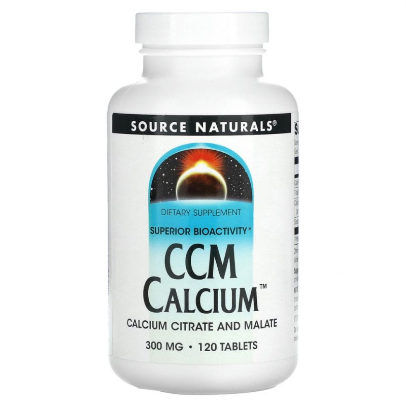 Source Naturals, CCM кальций, 300 мг, 120 таблеток