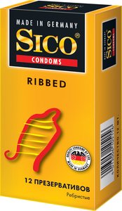 Sico Ribbed Презервативы 12 шт