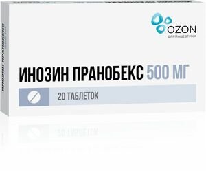 Инозин Пранобекс Таблетки 500 мг 20 шт