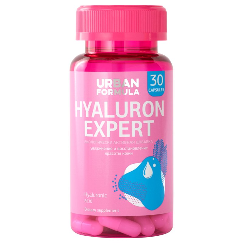 Urban Formula Биологически активная добавка к пище Hyaluron Expert 'Гиалуроновая кислота 150 мг', 30 капсул (Urban Formula, Beauty)