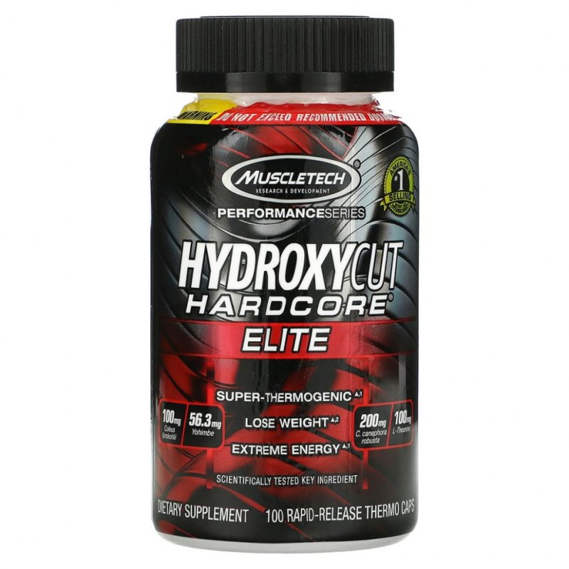 Hydroxycut, Серия Performance, Hydroxycut Hardcore, Elite, 100 термокапсул с быстрым высвобождением